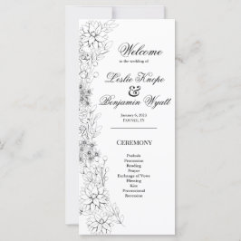 Programa preto e branco Dahlia Wreath