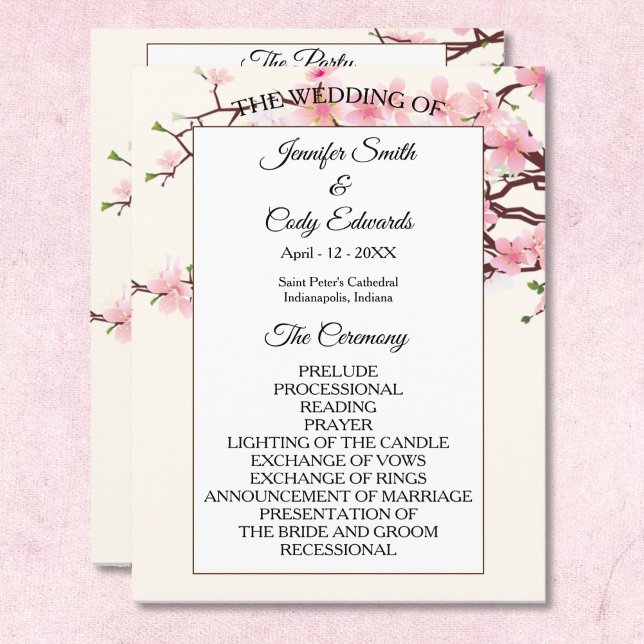 Programa primavera Cherry Blossoms Beige Wedding (Criador carregado)