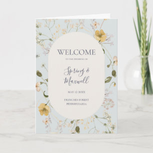 Programa Primavera Wildflower Casamento Azul Claro Dobrad