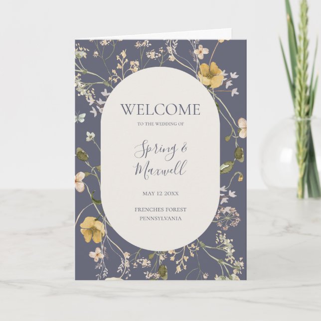 Programa Primavera Wildflower | Casamento dobrado em roxo (Frente)