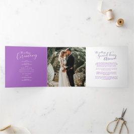 Programa púrpura da cerimônia de renovação do casa