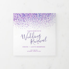 Programa púrpura da cerimônia de renovação do casa