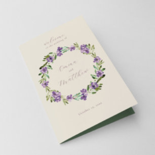Programa Púrpura Floral Ferida Botânica Dobrada