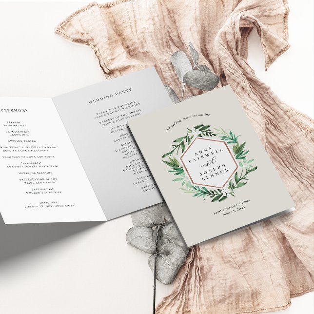 Programa Quadro de Estufa | Casamento Botânico Por Aquarela (Criador carregado)