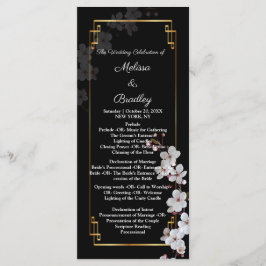 Programa & Quadro do ouro das flores brancas