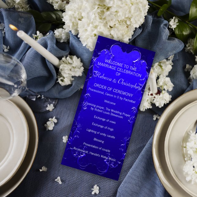 Programa Real de Casamento Azul Elegante (Criador carregado)