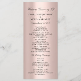 Programa Real de Casamento de Minimalismo Rosa-Blu