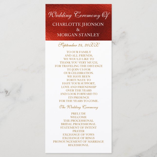 Programa Real Red Shiny White Weding (Frente)