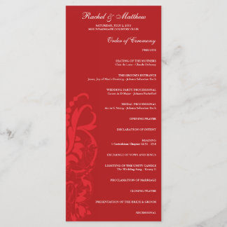 Programa Red Floral Wedding