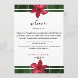 Programa Red Frangipani Plumeria Casamento Bem-Vindo Itiner