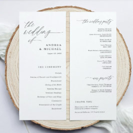 Programa Rito Moderno de Caligrafia de Casamento Elegante