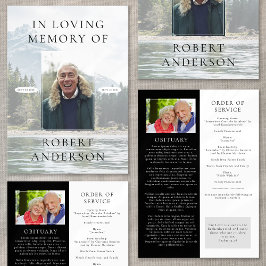 Programa River Mountain In Loving Memory Funeral Program