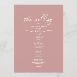 Programa Romantic Dusty Rose Wedding Program