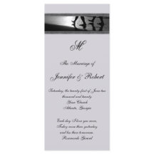 Programa Romântico de Casamento de Cinzas Monogram