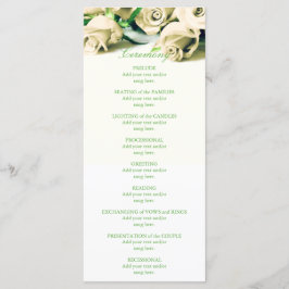 Programa Romântico de Casamento de Rosas Brancas