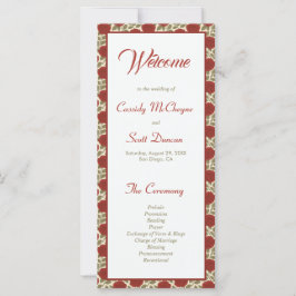 Programa Romântico de Casamento de Rosas vermelhas