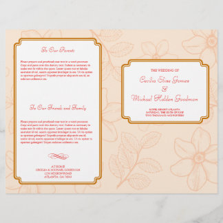 Programa romântico de casamento floral de primaver