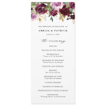 Romântico Flores de Outono Roxas Casamento Rústico