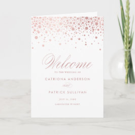 Programa Rosa Gold Foil Confetti Pontos White Wedlet