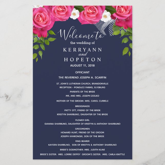 Programa Rosa Rosa Rosa e Azul da meia-noite (Frente)