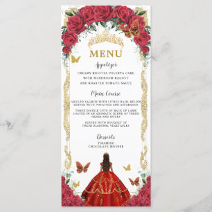Programa Rosa vermelha Floral Quinceañera Brown Princess Me