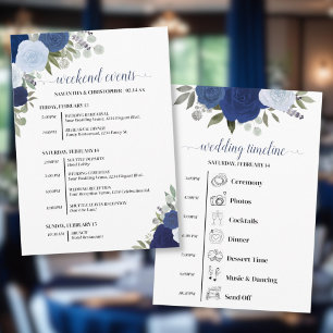 Programa Rosas Azuis Boho Casamento Eventos & Cronograma