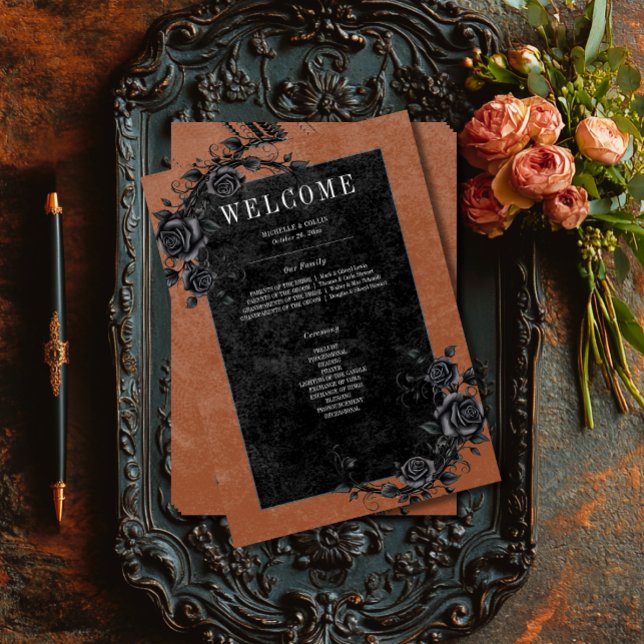Programa Rosas Pretos Góticos, Raven e Negras Casamento por (Criador carregado)