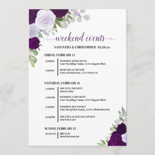 Programa Rosas Roxos Eventos de Casamento e Linha do Tempo