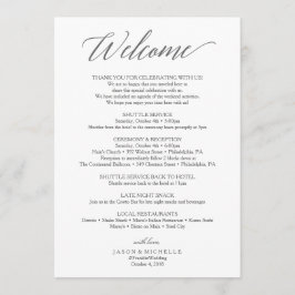 Programa Roteiro de Casamento de Letra Elegante - Boas-vind
