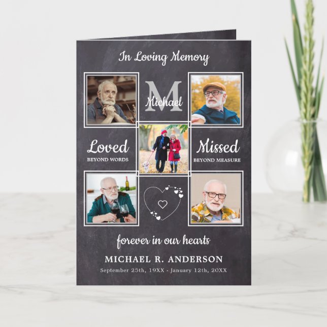 Programa Rustic 5 Photos Loving Memorial Funeral (Frente)