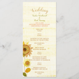 Programa Rustic Backyard Sunflower Weding