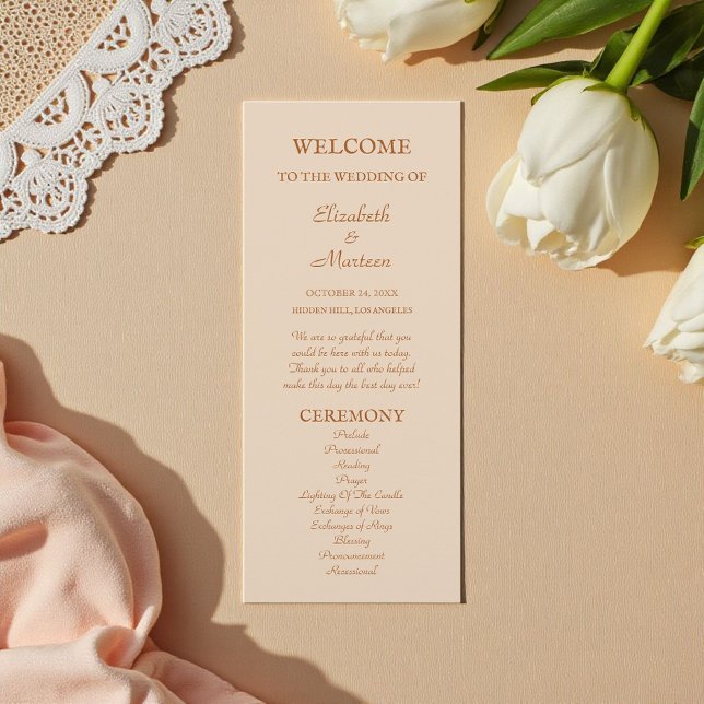 Programa Rustic Beige Terra Cotta Autumn Wedée (Criador carregado)