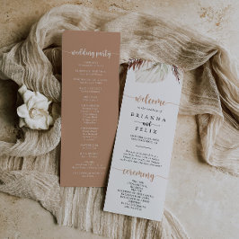 Programa Rustic Boho Elegant Floral Wedding