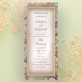 Programa Rustic Boho Floral Wedding Flat Program