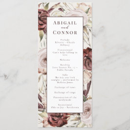 Programa Rustic Boho Marsala Cream Floral