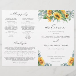 Programa Rustic Católico de Cerimônia de Casamento