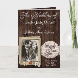 Programa Rustic Country Photo Wedding