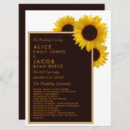 Programa Rustic Country Sunflower - Casamento Floral