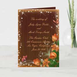 Programa Rustic Dark Wood Floral Butterfly