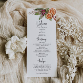 Programa Rustic de Casamento de Natal