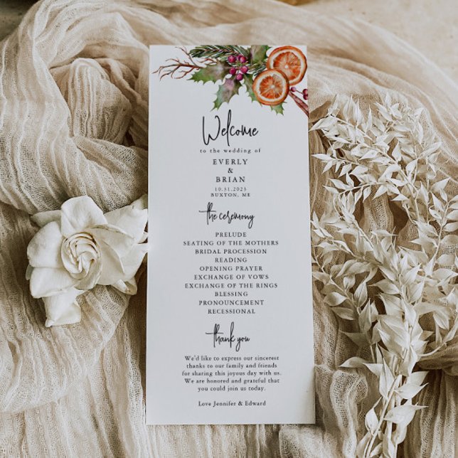 Programa Rustic de Casamento de Natal (Criador carregado)