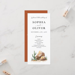 Programa Rustic Desert Cactus Watercolor Wedment