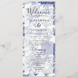 Programa Rustic Earth Florals Wedding