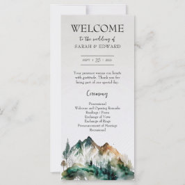 Programa Rustic Forest Mountain Weding