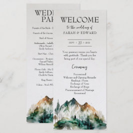 Programa Rustic Forest Mountain Weding