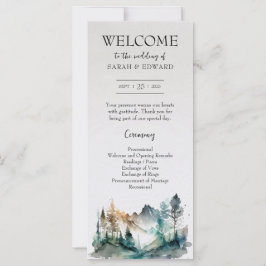 Programa Rustic Forest Mountain Weding