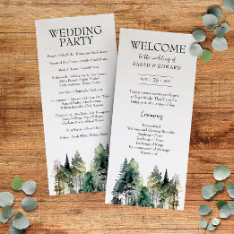 Programa Rustic Forest Wedding