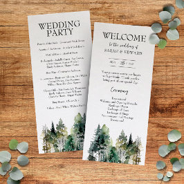 Programa Rustic Forest Wedding