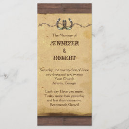 Programa Rustic Horsferes Barbed Wire Weding