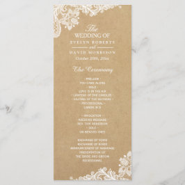 Programa Rustic Kraft Classy White Lace Weding Pro
